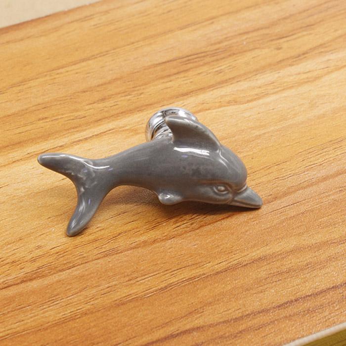 KAK Keramik Delfin Schubladengriffe 3D Cartoon Schrank Türgriffe Mode Kinder Schrankgriffe Zimmer Möbelgriff Hardware
