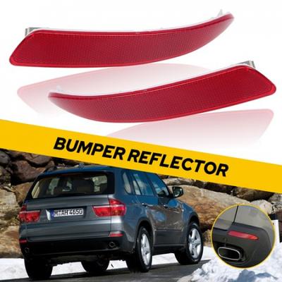 Bumper Rear Reflectors Without Bulb Set Red Lens For 2007-2013 BMW X5 E70 LCI EV