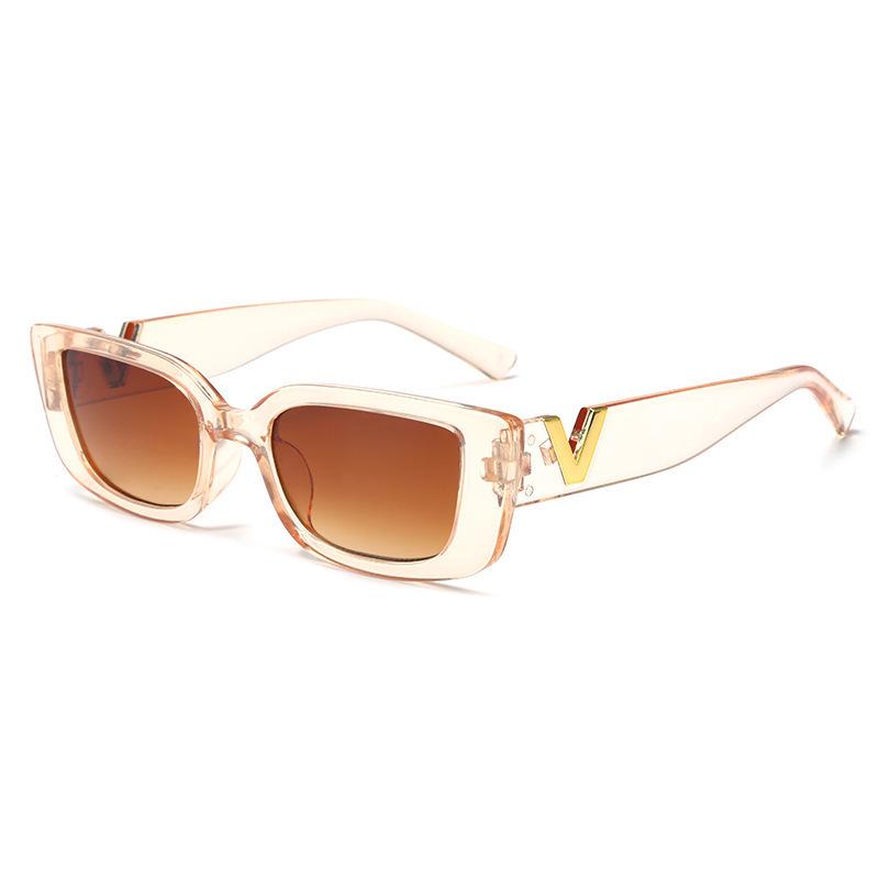 2025 V-Shaped Korean-Style Women's Hip-Hop Fashion Sunglasses - Small Square Frame