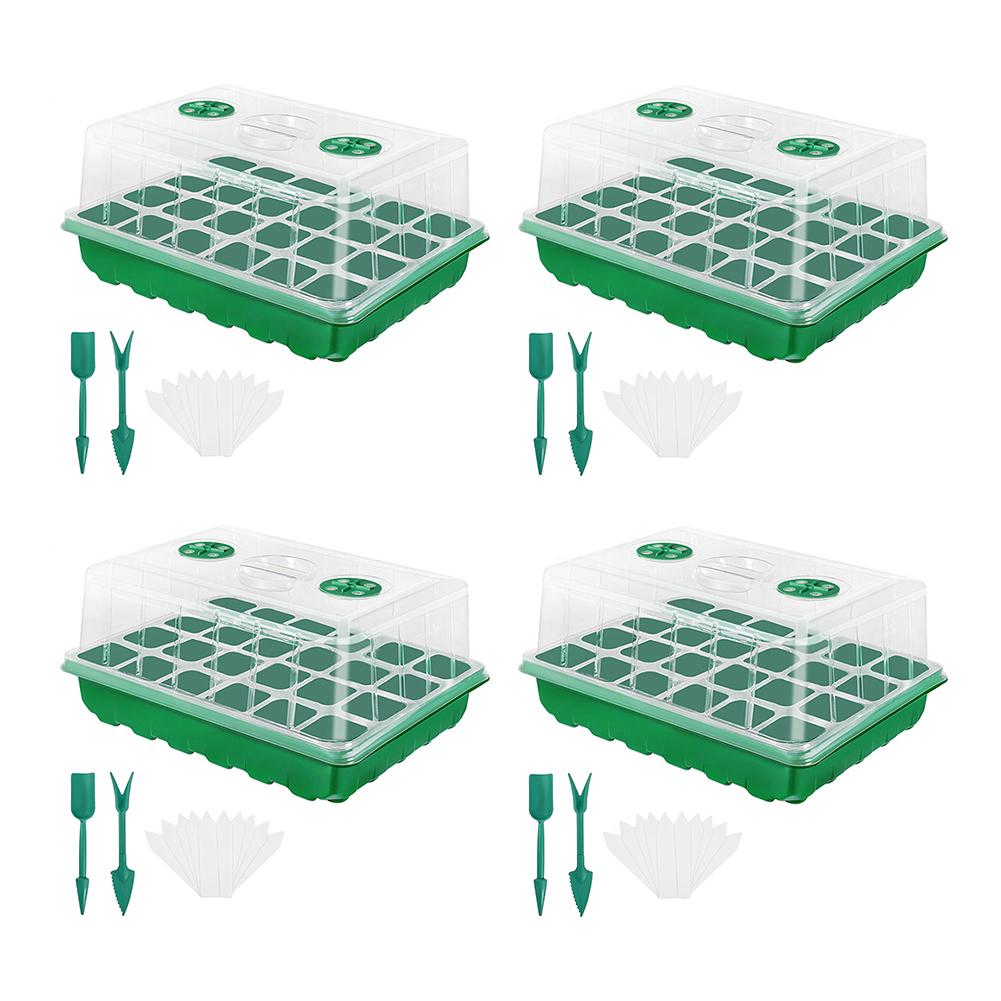 24/48 Holes Flower Plant Seed Grows Box with Humidity Dome Seed Propagation Container for Hydroponics Growing System