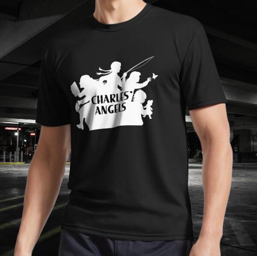 Charles  Angels 70s logo - White Active T-Shirt Funny Size Mode American T-shirt S разноцветный
