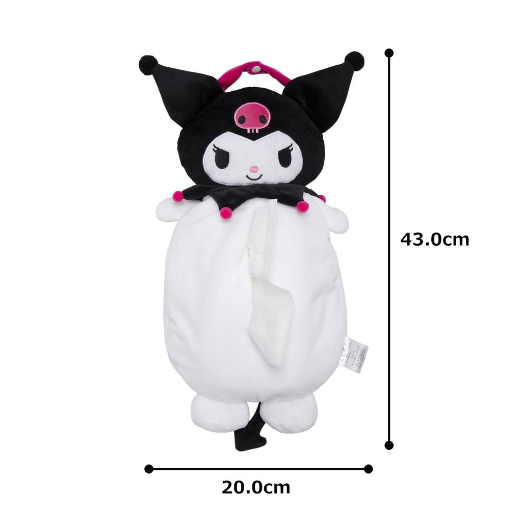Moripiro Sanrio Tissue Case Kuromi Black Approx. 30cm X 50cm SANRIO Official Character Goods Kuromi Hanging Wall Mounted Car Tissue Cover Holder
