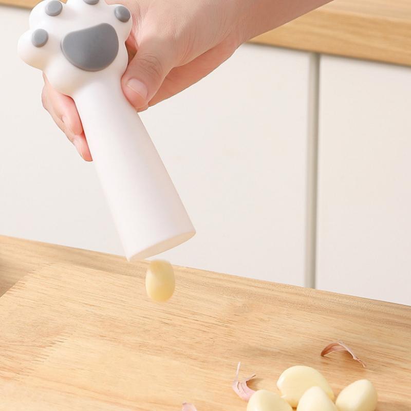Kattens pote Hvitløksskreller Skrellerør Silikon Hvitløksrulle Stripper Skrelling Grønnsaksfruktverktøy Kjøkkenredskaper Skrell hvitløk