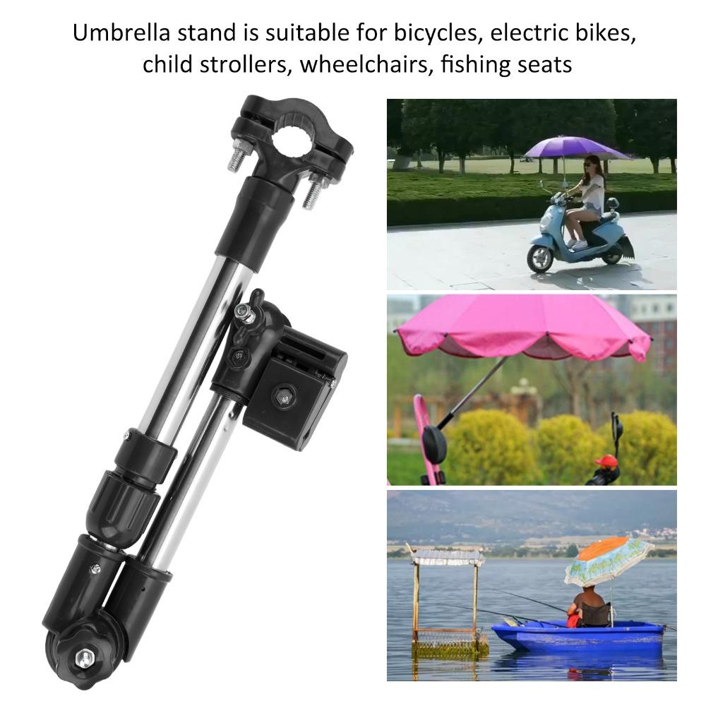 360° Adjustable Bike Umbrella Holder Stainless Steel Electric Bike Umbrella Holder Electric Bike