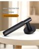 Black Knurled Magnetic Silent Door Handle with Lock for Bedroom Wood Doors