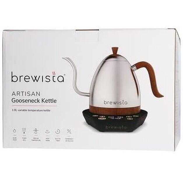 Rychlovarná konvice Brewista Artisan s nastavitelnou teplotou, stříbrná, 1l (BA10VKVDESS)