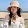 Spring Summer Knitted Sun Hat 50+ UPF Fisherman Hat Fashion Women Sun Hat  Female