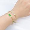 New Arrivals Pink Green Enamel Art St. Jude Rhinestone Flower Chain Bracelet Classic for Women Girl Party Religious Jewelry Gift