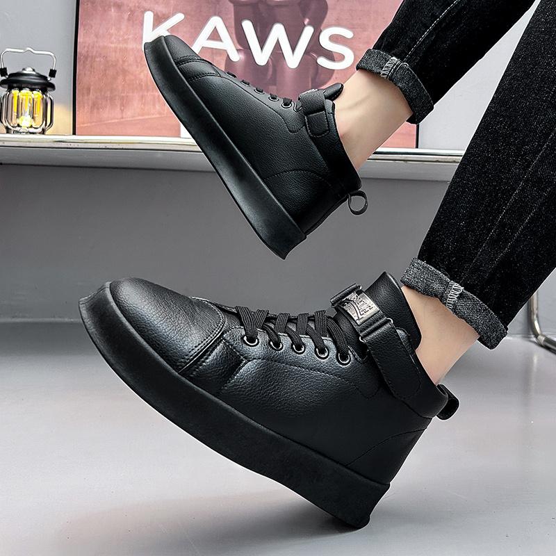 Fashion White High Top Skateboard Shoes Men Leisure Leather Platform Designer Sneakers For Men Fashion Casual Flat Men's Sports Shoes