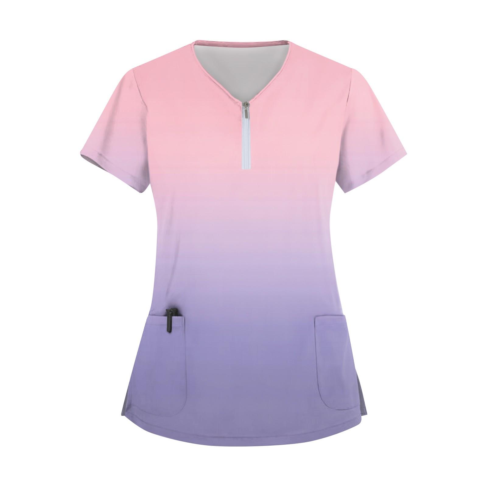 

Женский модный повседневный топ с воротником-молнией и градиентными принтами XXL