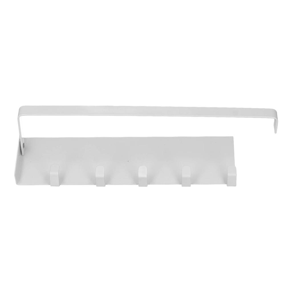 Refrigerator Side Rack Multipurpose Foldable Large Capacity Magnetic Spice Rack for Refrigerator with Hooks White