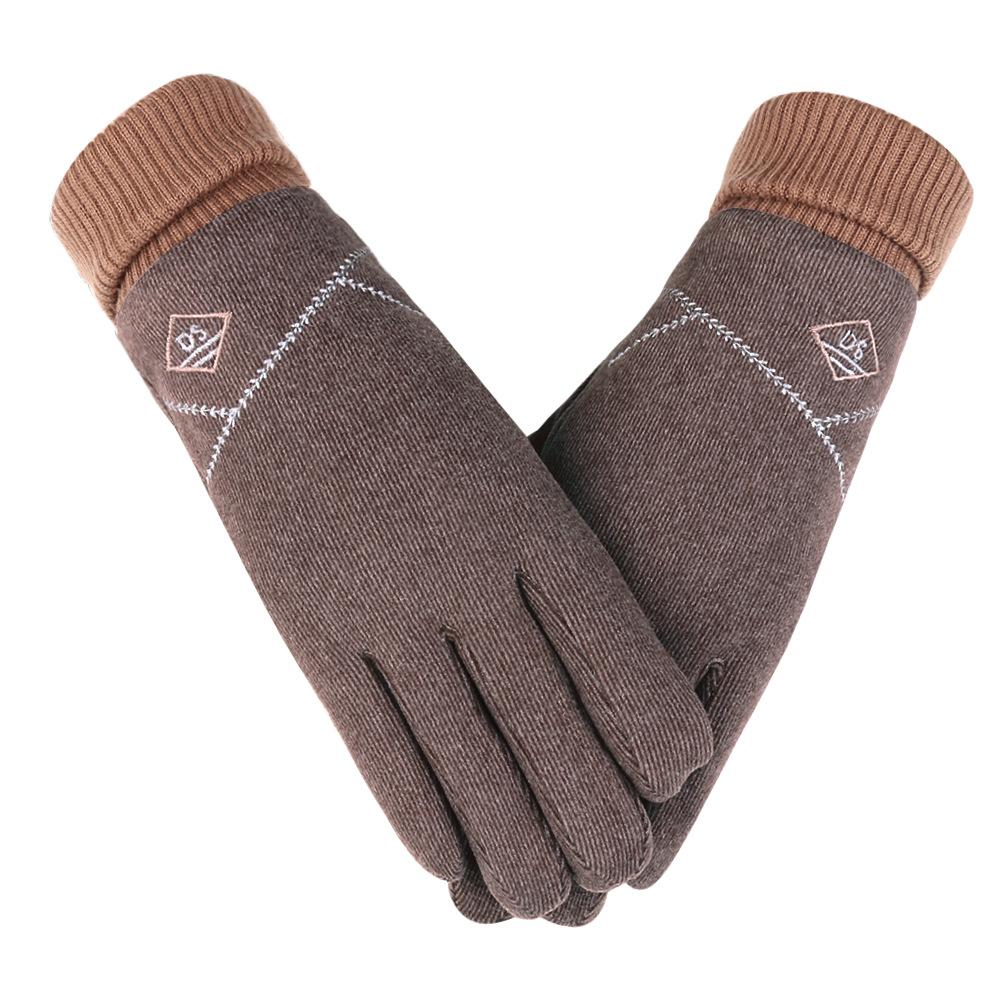 Warm Gloves for Women German Velvet Outdoor Sports Cycling Plus Velvet Thickened Windproof Winter Men Touch Screen Winter Gloves