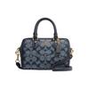 Rowan 18 Classic Monogram Jacquard Zipper Closure Handbag Women Handbag Denim-Blue CH370-IMDEI
