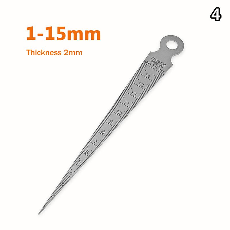 Multi-size Stainless Steel Hole Measuring Tool Taper Gauge Feeler Inner Diameter Ruler Measuring Probes Aperture Measurement