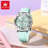 OLEVS Damenuhr Silikonarmband Luxusmarke Original Quarz Uhr für Frauen Automatisches Datum Wasserdicht Chronograph Damenuhr