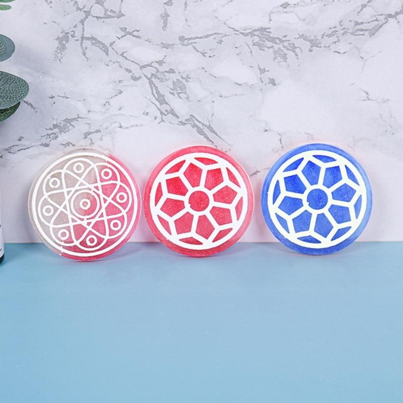 1/3Pieces Thick Coaster Silicone Molds for Resin Casting Round Flower Pattern Coaster Molds Epoxy Casting DIY Craft Tool