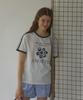 ANOETIC Anc Flower Initials T-Shirt_White
