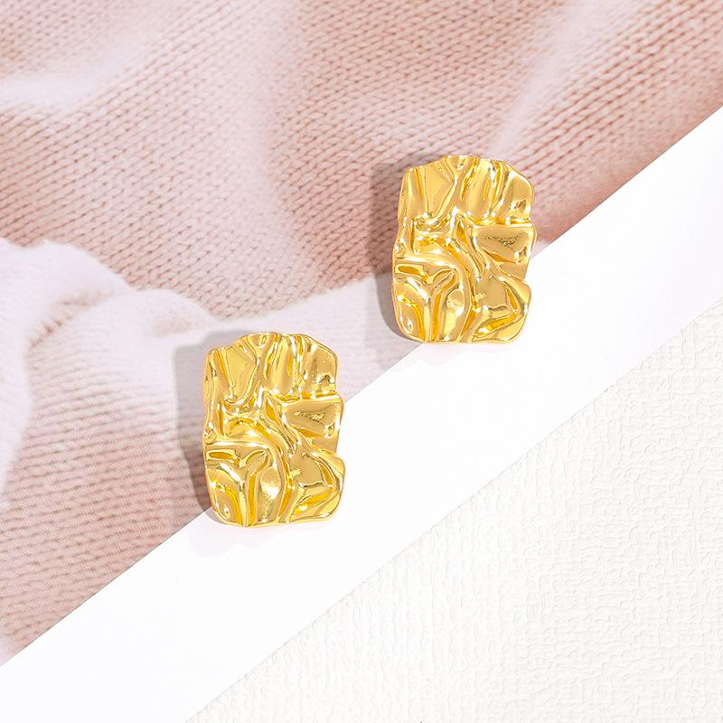 

Новые женские гидравлические экологически чистые серьги-пусеты, ретро-дизайн, передовые вогнуто-выпуклые нерегулярные геометрические украшения