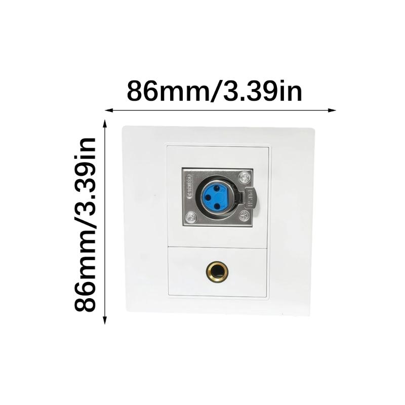 Durability PC Wall Mount Panel with XLR/Speakon/Speakon 1/4Inch Port Wall Plate Insert for Reliable Audios Connection