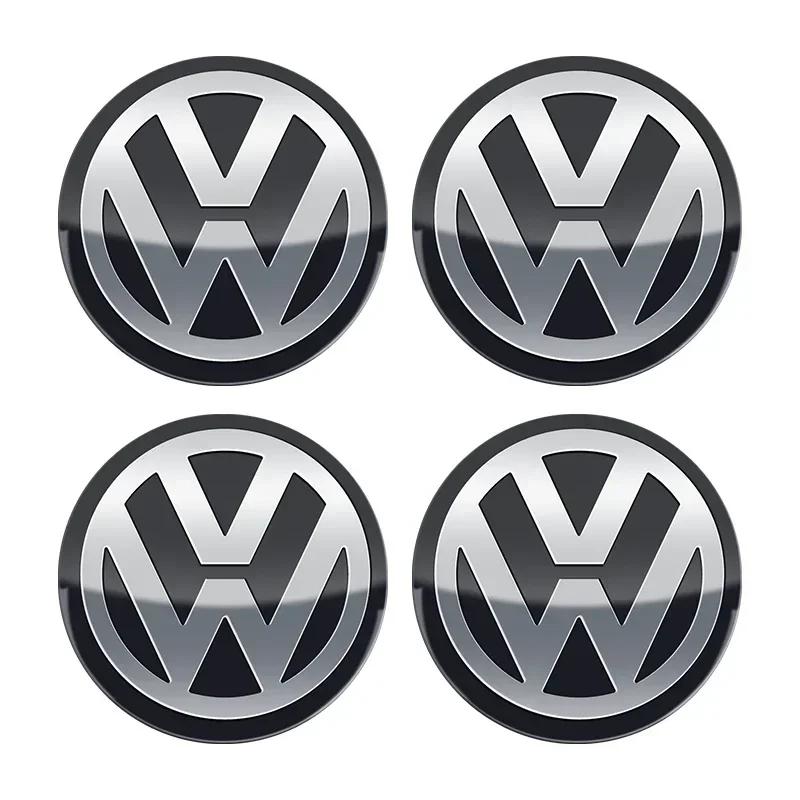 Car Sticker For VW Volkswagen Jetta MK5 Golf 4pcs 56mm 60mm 65mm 70mm 75mm Car Wheel Center Hub Cap Badge Emblem Sticker For Vol