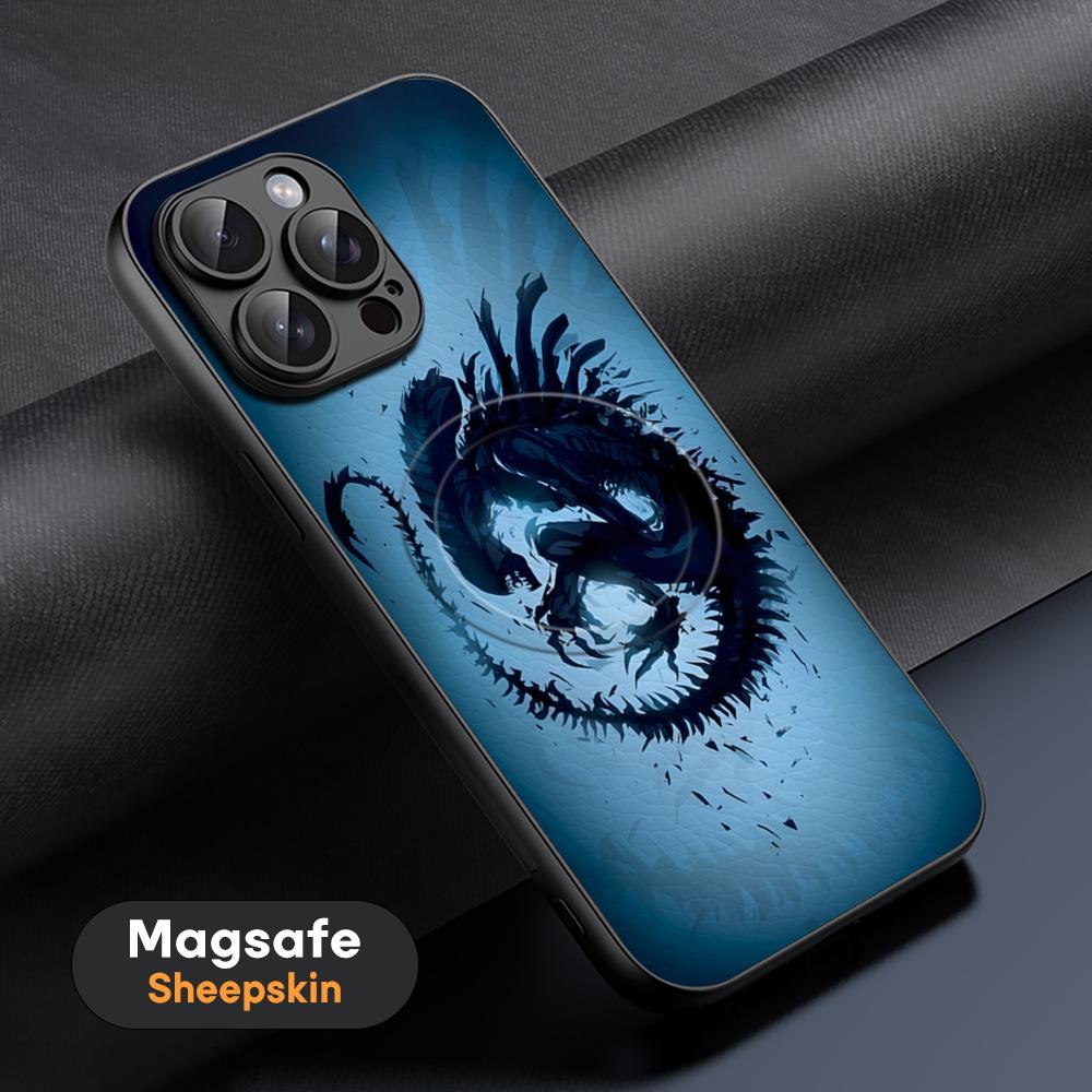 Film Alien M-Mons-TER Cool Phone Case For iPhone 17 16 15 14 13 12 11 Plus Pro Max High-end Luxury Magsafe Sheepskin