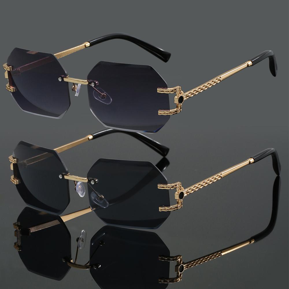 

2PCS Couples Fashion Sunglasses Summer Party Vacation Golf Decorative Photo Shoot Holiday Gift for Men And Women XE3772