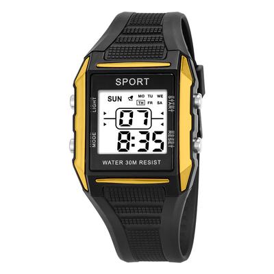 Lüks Spor Dijital Elektronik Saat Erkekler için Takvim Geri Sayım Su Geçirmez Kol Saatleri Erkek Alarm Saati Reloj Hombre