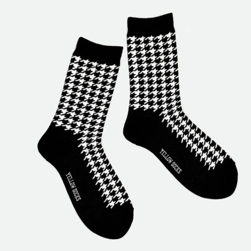 YELLOWSOCKS HOUND CHECK BLACK