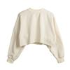 Cropped Fleece Long Sleeve Workout Yoga Sweatshirt For Women