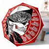 Skull Design Automatic Folding Umbrella Compact Lightweight For Outdoor Adventures T52