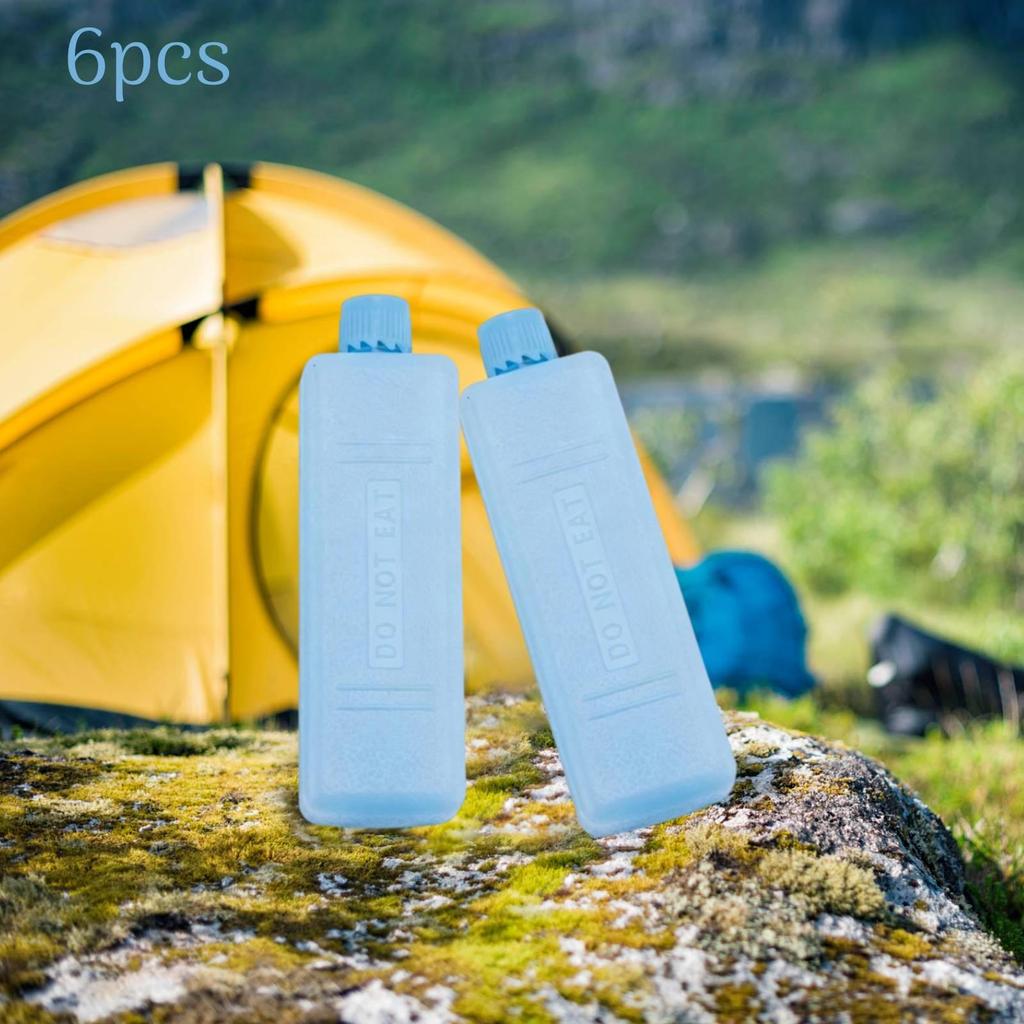 6 Pack Leakproof HDPE Ice Block Inserts, Reusable , Suitable for Camping.