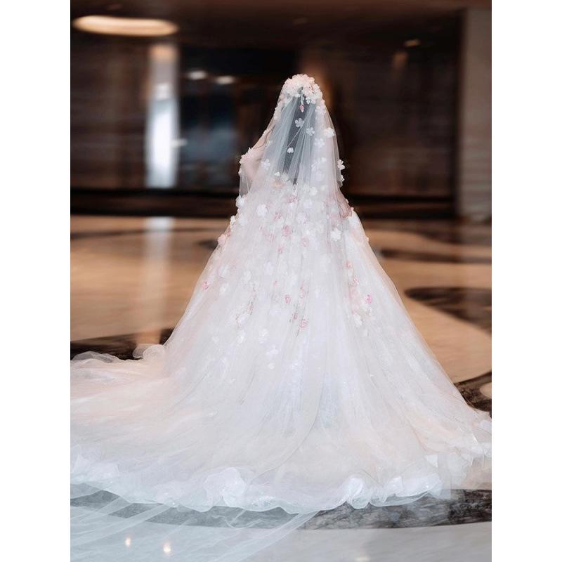 Luksusowa francuska mała suknia ślubna 2025: Uciekająca Księżniczka Suknia Ślubna z Wykwintnym Wykonaniem