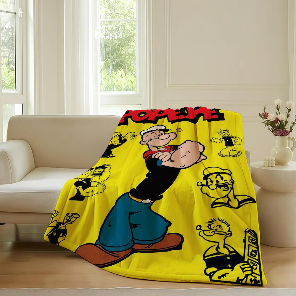 Cartoon cute P-popeyeS Blanket For Sofa Office Bed Plane Travel Sleep Read Relax Camping Soft And Warm