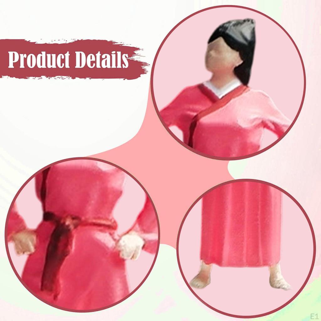 1/64 Chinese Ancient Figure Character Ornament Dioramas Tiny People Model for Architectural