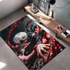 Anime-Inspired Carpet with White-Haired Character and Red Theme Suitable for use as an anti-slip for living room bedroom sofas