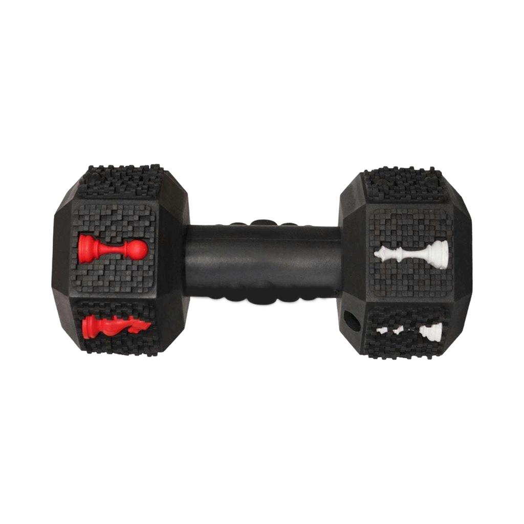 Natural Rubber Dog Dumbbell Toy For Large Breeds – Interactive Food Dispensing Puzzle Toy For Teeth Cleaning, Chewing, Mental Stimulation, Boredom