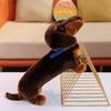 Realistic Dachshund Plush Toy Pillow, Kids Comfort Stuffed Animal, Home Decoration Ornament, Soft Cute