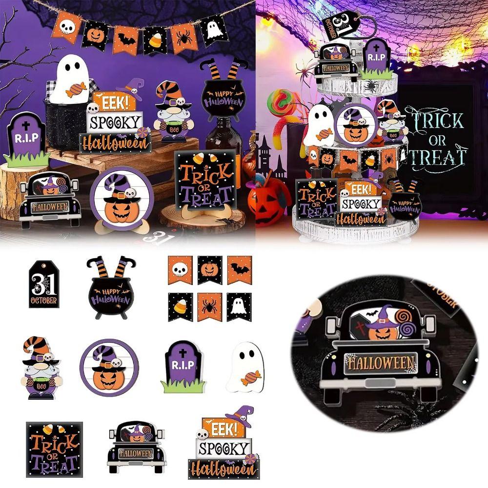 Halloween Tiered Tray Decor Set Cute Farmhouse Halloween Decor  Party Supplies