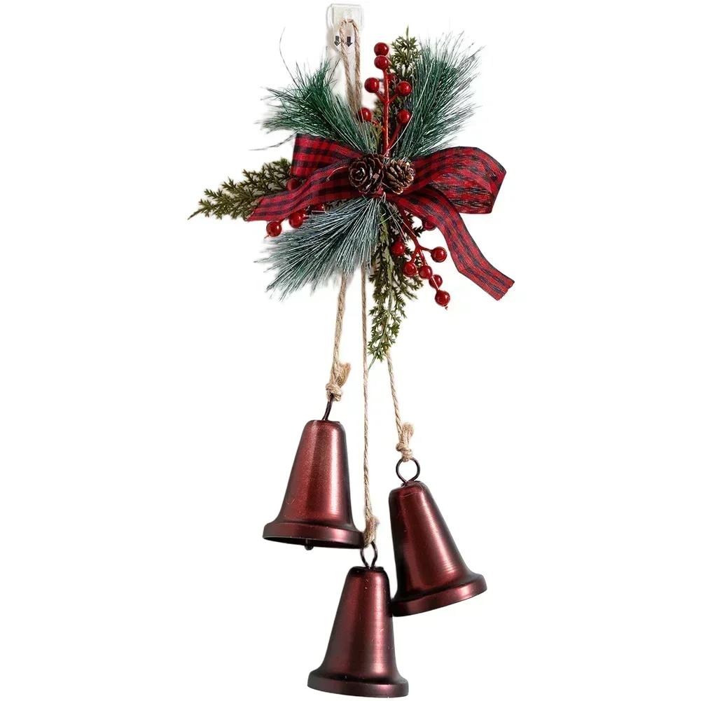 Painted Iron Bell Ornament Designed for Christmas Tree Hanging Offering Metal Craftsmanship and Pleasant Sound