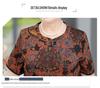 Elegant Summer Silk Blouse for Elderly Women - Short-Sleeved Noble Mother's Wear