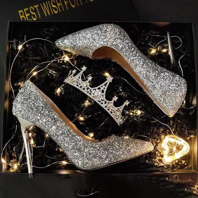 Geben Sie Freundin Mädchen Prinzessin 18. Geburtstagsgeschenk, Erwachsenengeschenk, High Heels, Erwachsenen Kristall, achtzehn Studentinnen Stiletto
