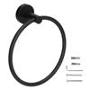 Towel Ring 304 Stainless Steel Wall Mount Matte Black Towel Holder Rack for Bathroom