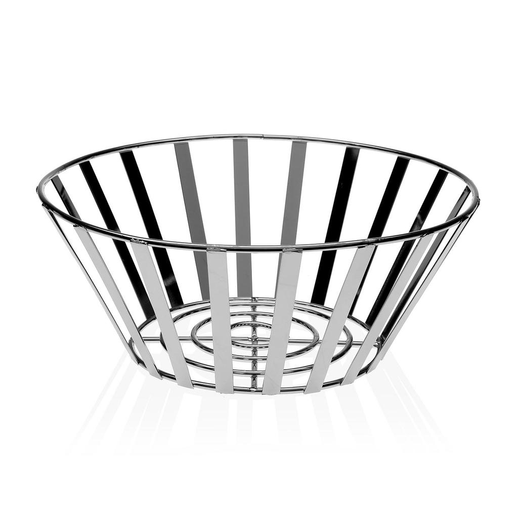 Chromed Metal Fruit Bowl
