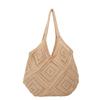 Korean version of fashion hollow knitted bag women's large-capacity seaside vacation shoulder bag versatile woven tote bag