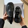 British style platform small leather shoes women's 2025 new spring and summer versatile black jk single shoes muffin loafers ins tide