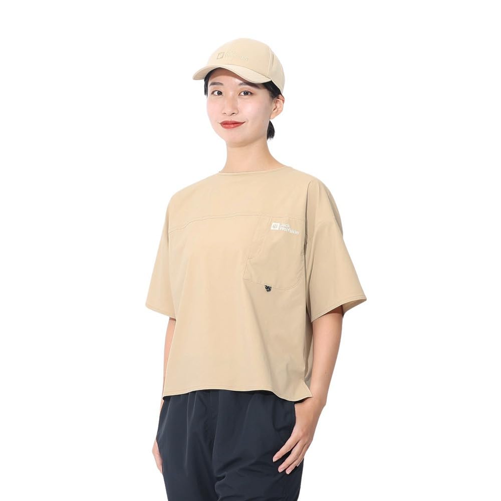 Jack Wolfskin Short Sleeve Tech and Can Be Paired with Other JP UR ACTIVE SETUP T Everyday Wear Women's T-Shirt (TEXASHIELD CORE Water-repellent,