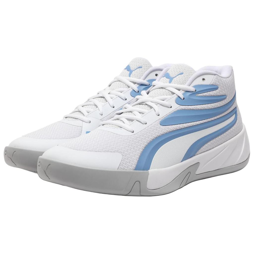 Puma Court Pro Fabric Cushioning Slip Resistant Cushioning Slip Resistant Mid Top Basketball Shoes Unisex White 310829-09