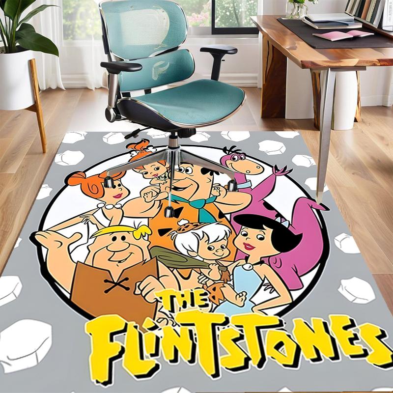 1pc Flintstone Design Area Rug - Non-Slip, Soft & Cozy Floor Mat for Living Room, Bedroom, Office - Indoor/Outdoor Decorative Carpet