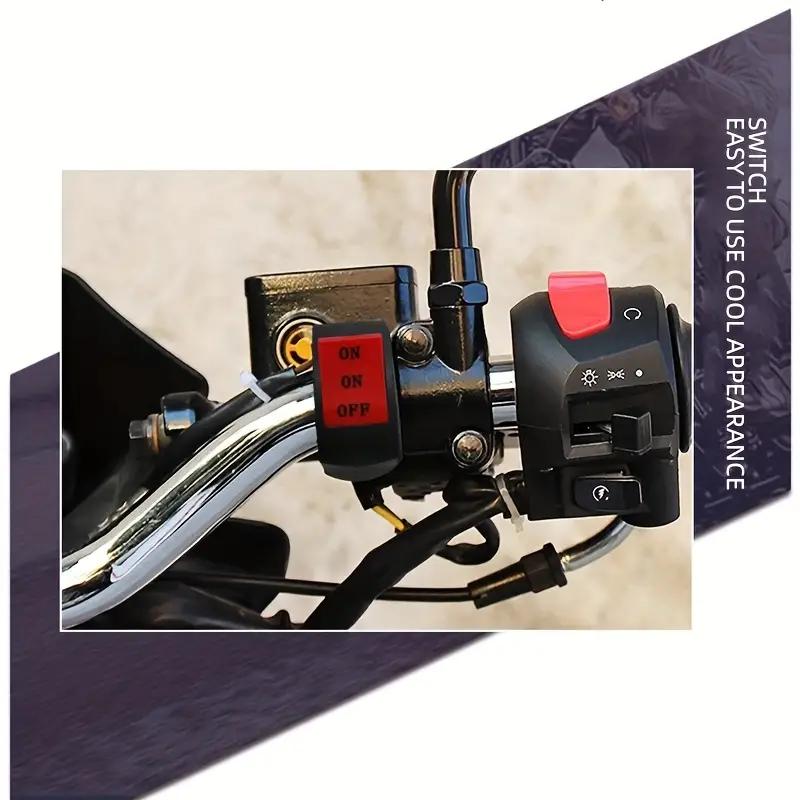 LED Headlight Switches Far Near Three Line Motorcycle Handlebar Switch Button Driving Light Switch Motorbike Switch Button