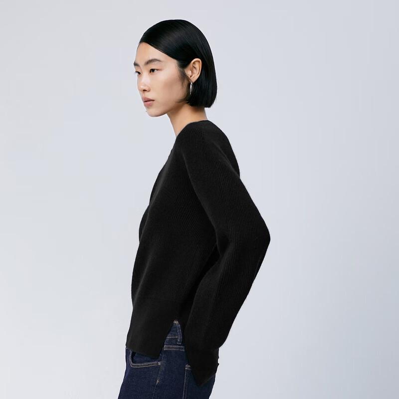 

JNBY Women s V-Neck Wool Cashmere Blend Pullover S